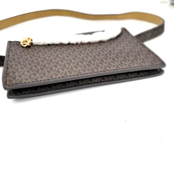 New - MICHAEL KORS Belt Bag with Pull Chain Chocolate Size M - Picture 9 of 16